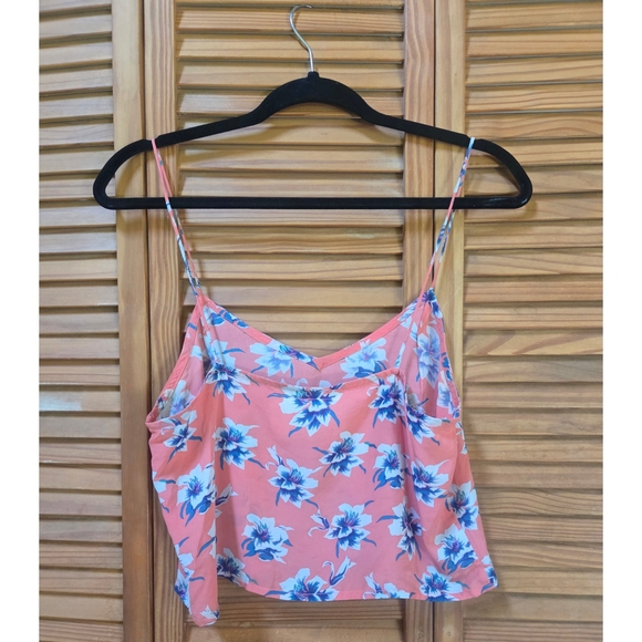 Acacia Swimwear Floral Tank Top - Coral and Blue - Picture 2 of 4